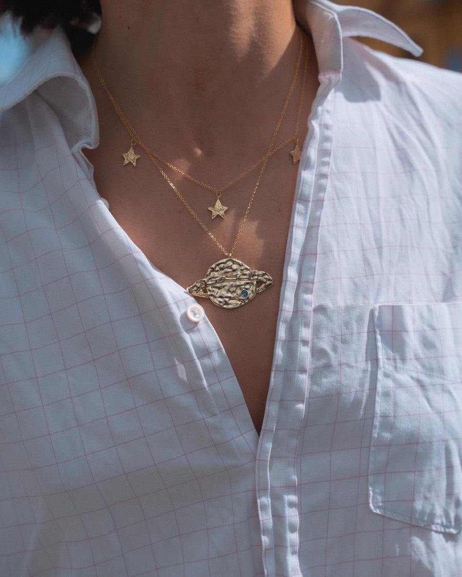 Saturn Necklace Gold