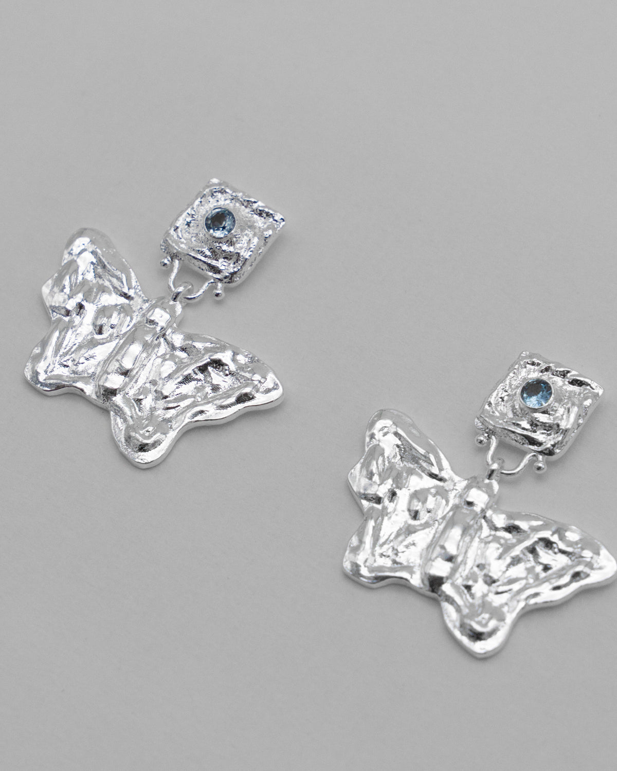 Butterfly Earring Silver — Close-up