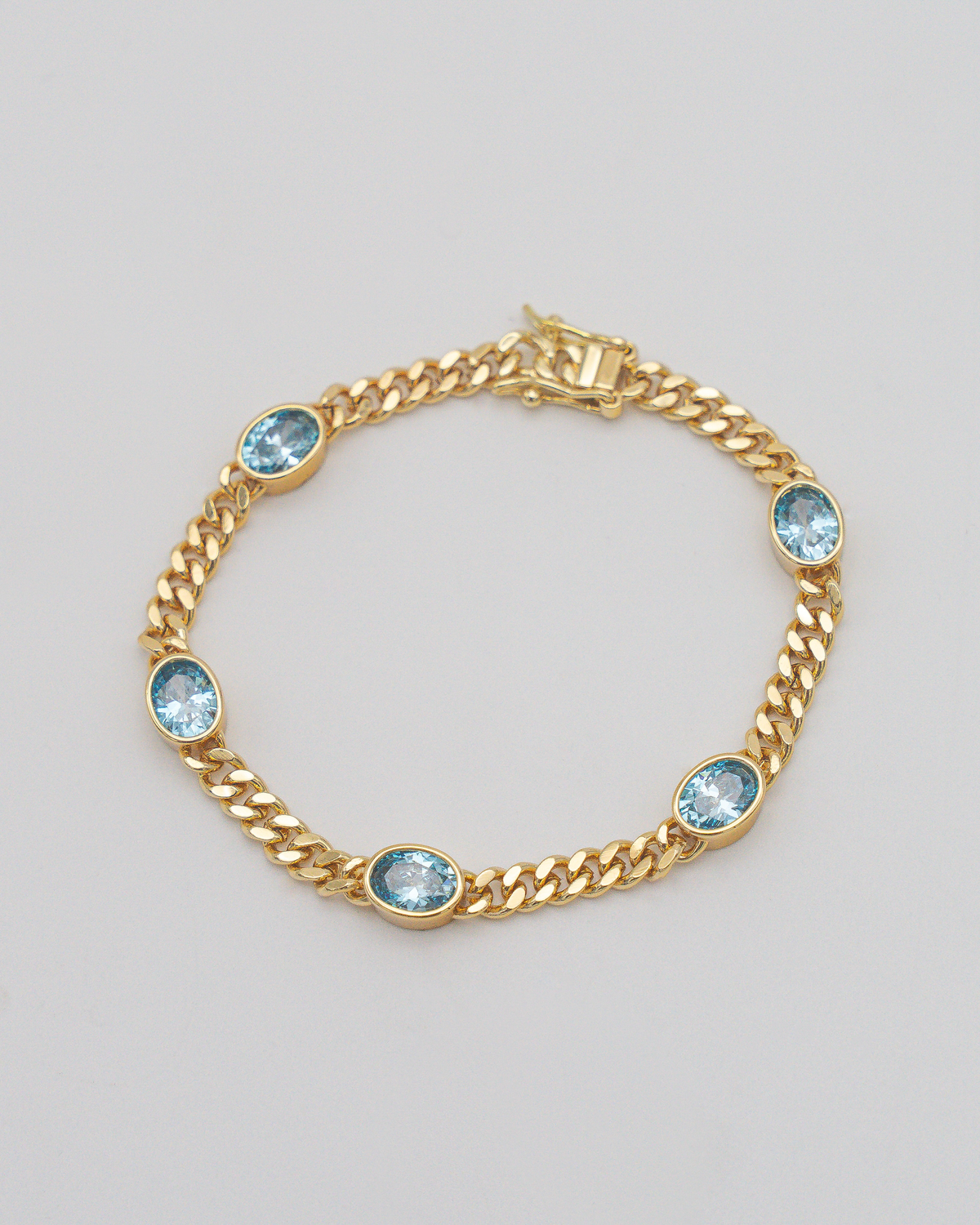 Aura Bracelet Gold Blue