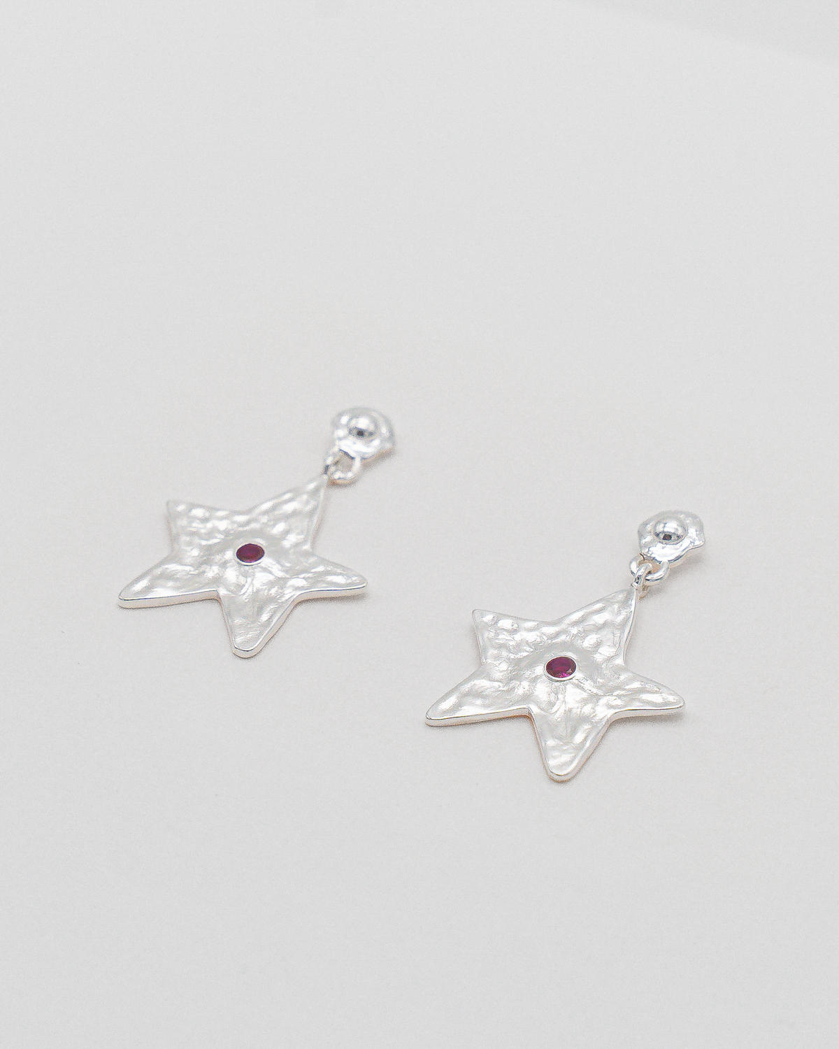 Star Earring Silver Pink — Lifestyle
