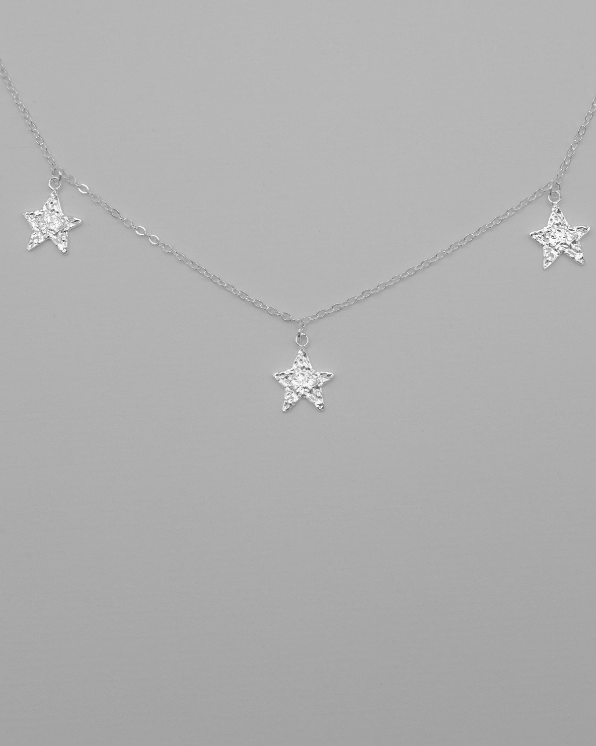 Triple Star Choker Silver — Front