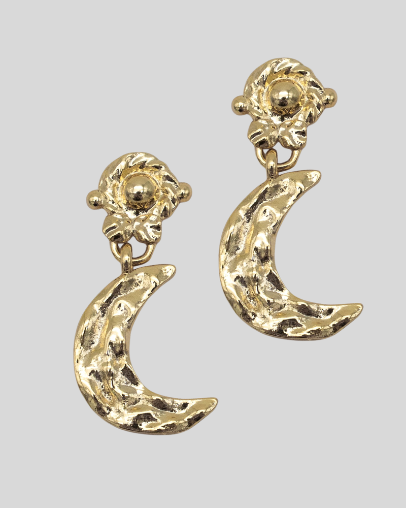 Moon Earring Gold — AVA Jewelry