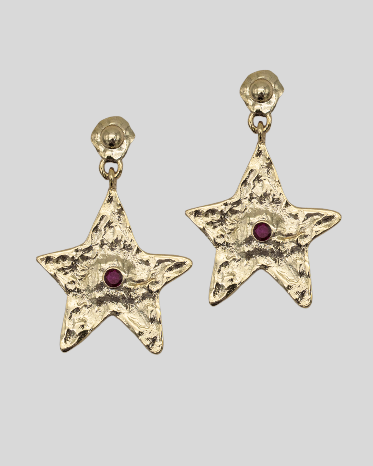 Star Earring Gold Pink