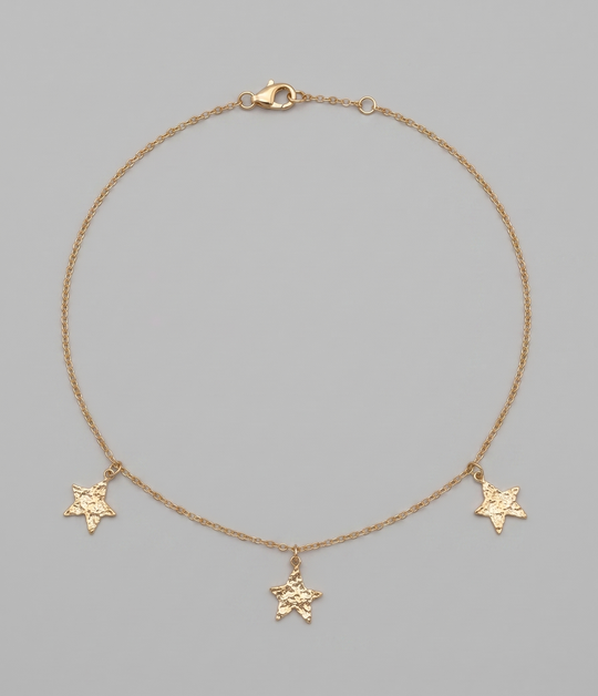 Triple Star Choker Gold