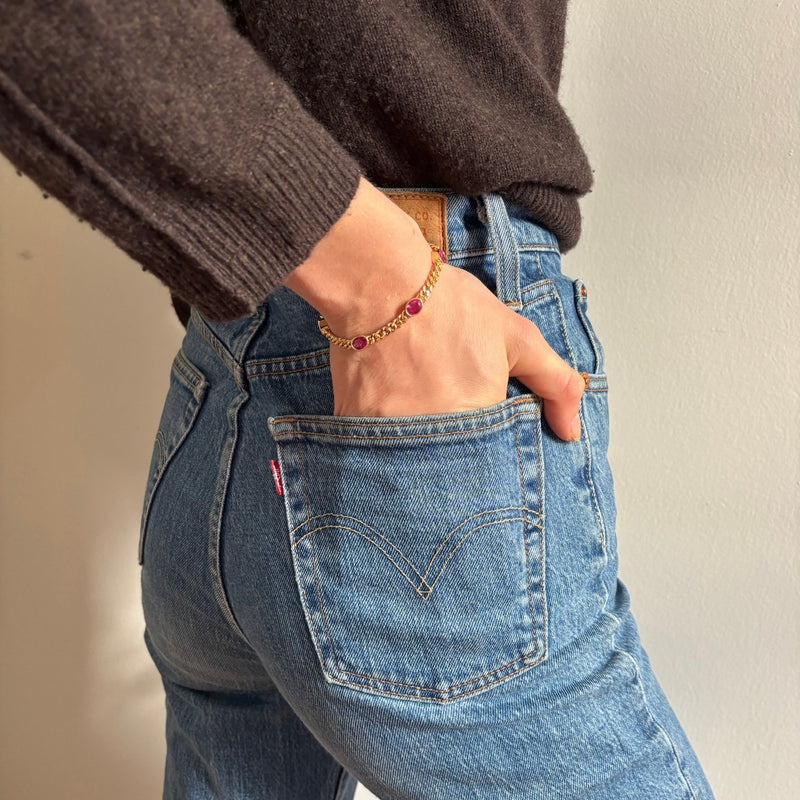 Aura Bracelet Gold Pink — AVA Jewelry